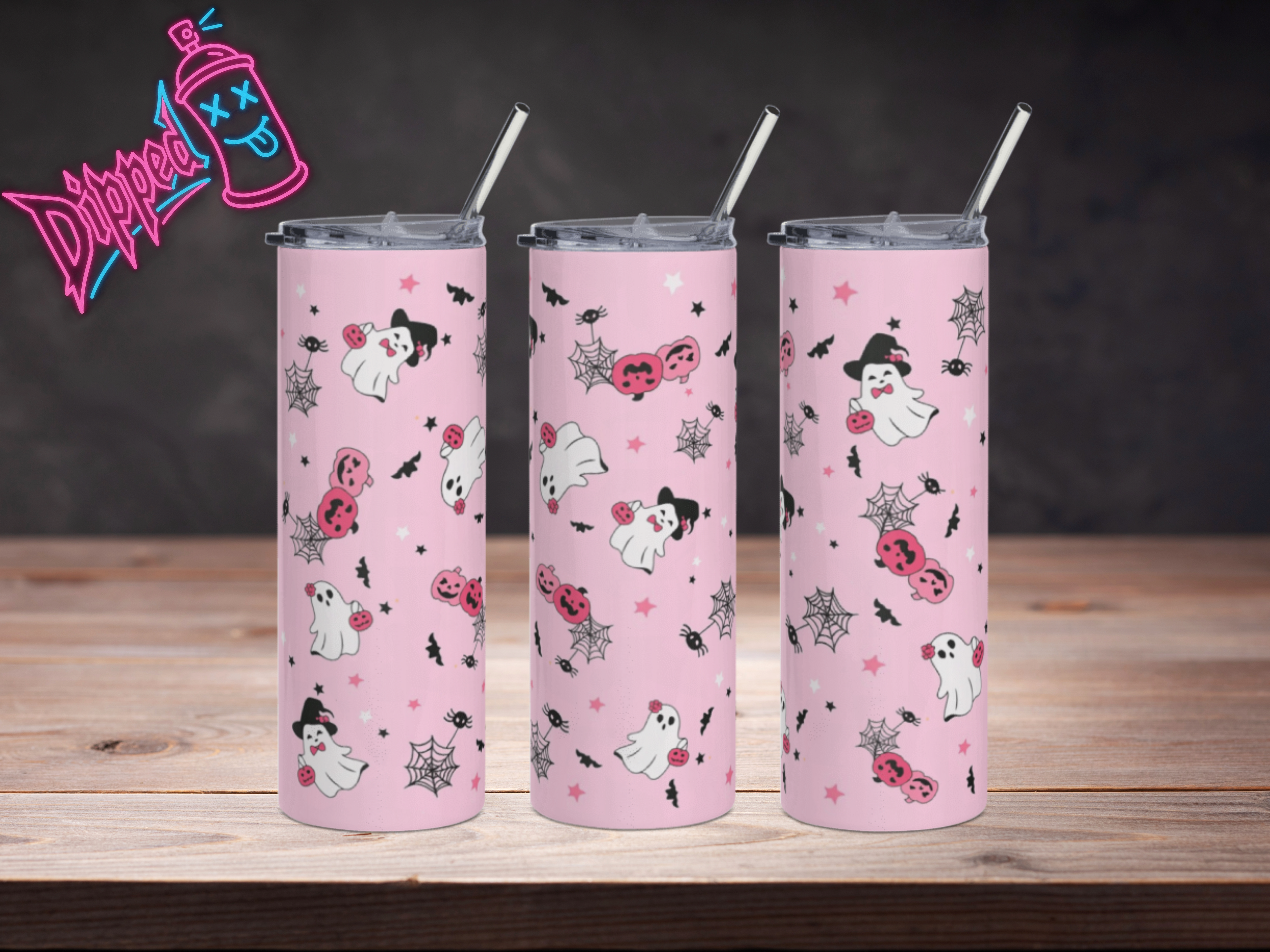 Pink Halloween PJ & Cup Set
